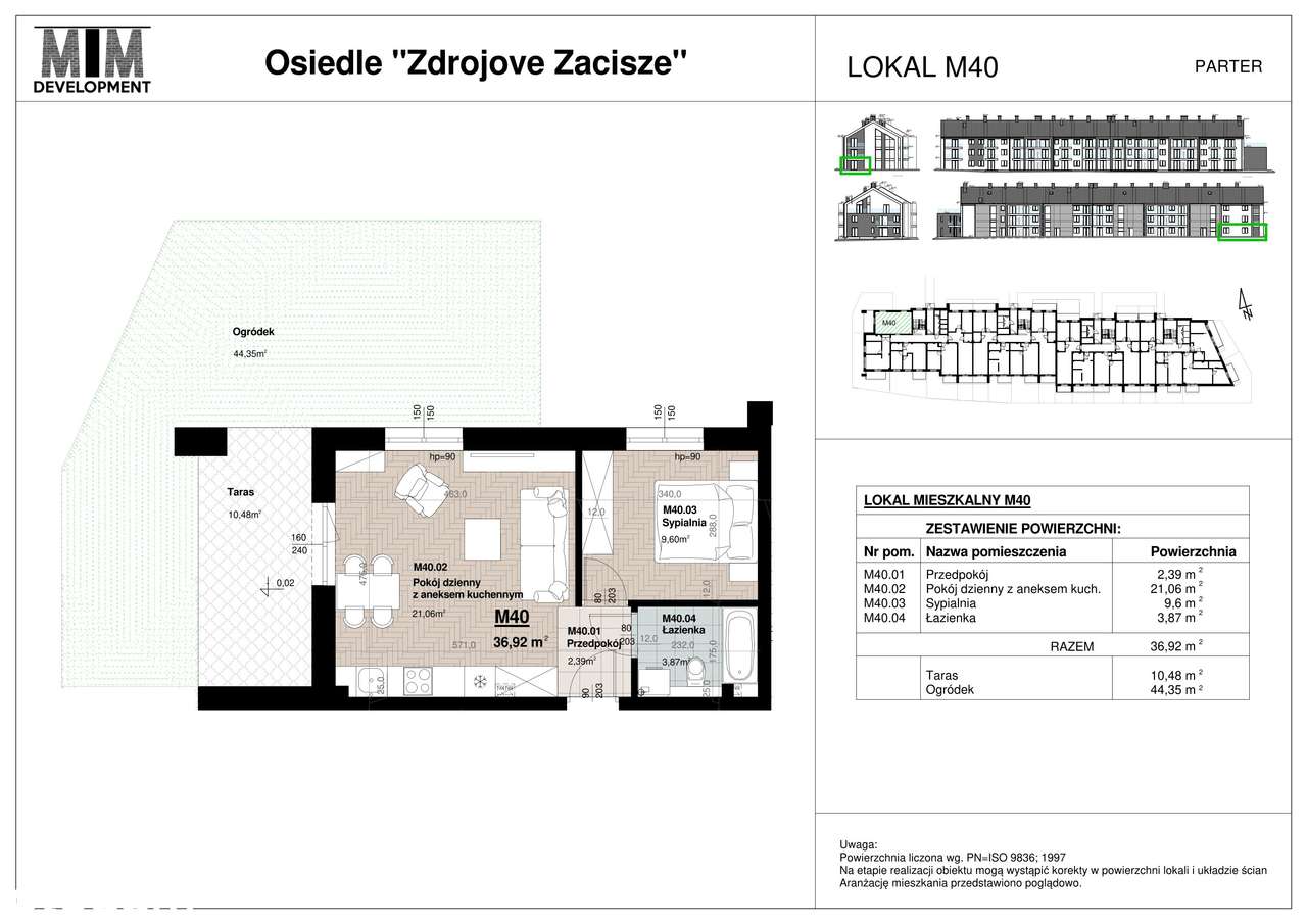 Osiedle Zdrojove Zacisze Busko-Zdrój | Mieszkanie AM40 - 36,92 m2 - Pełny obrazek: 2/7