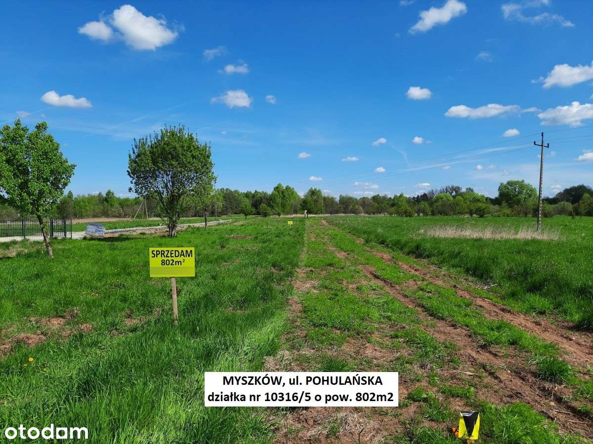 Sale - 10% Myszków działka budowlana (plan) 802m2 cena tylko 88.900zł-1