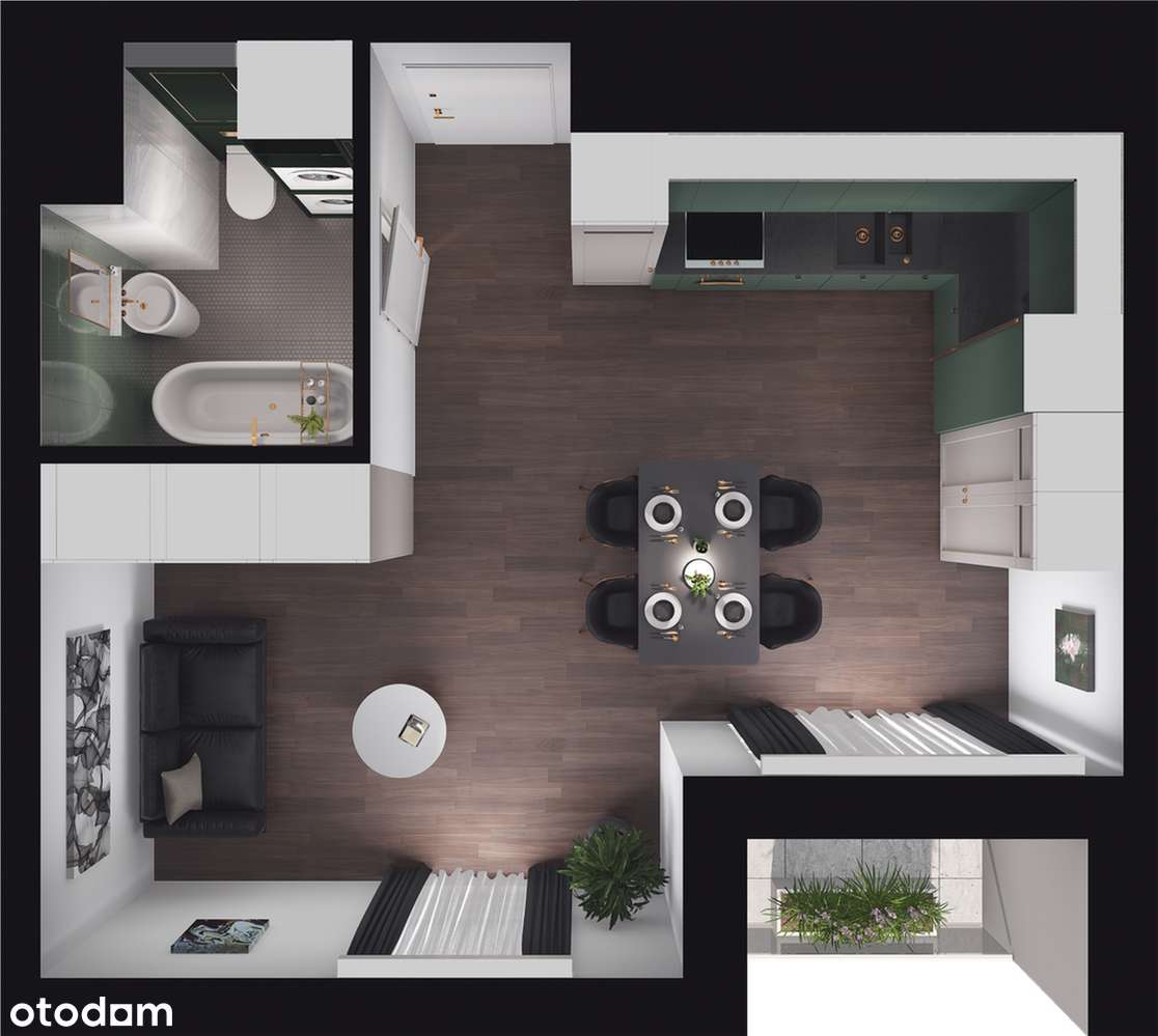 Kolejova 1 | mieszkanie 1-pok. | A.03.29 - Pełny obrazek: 3/9