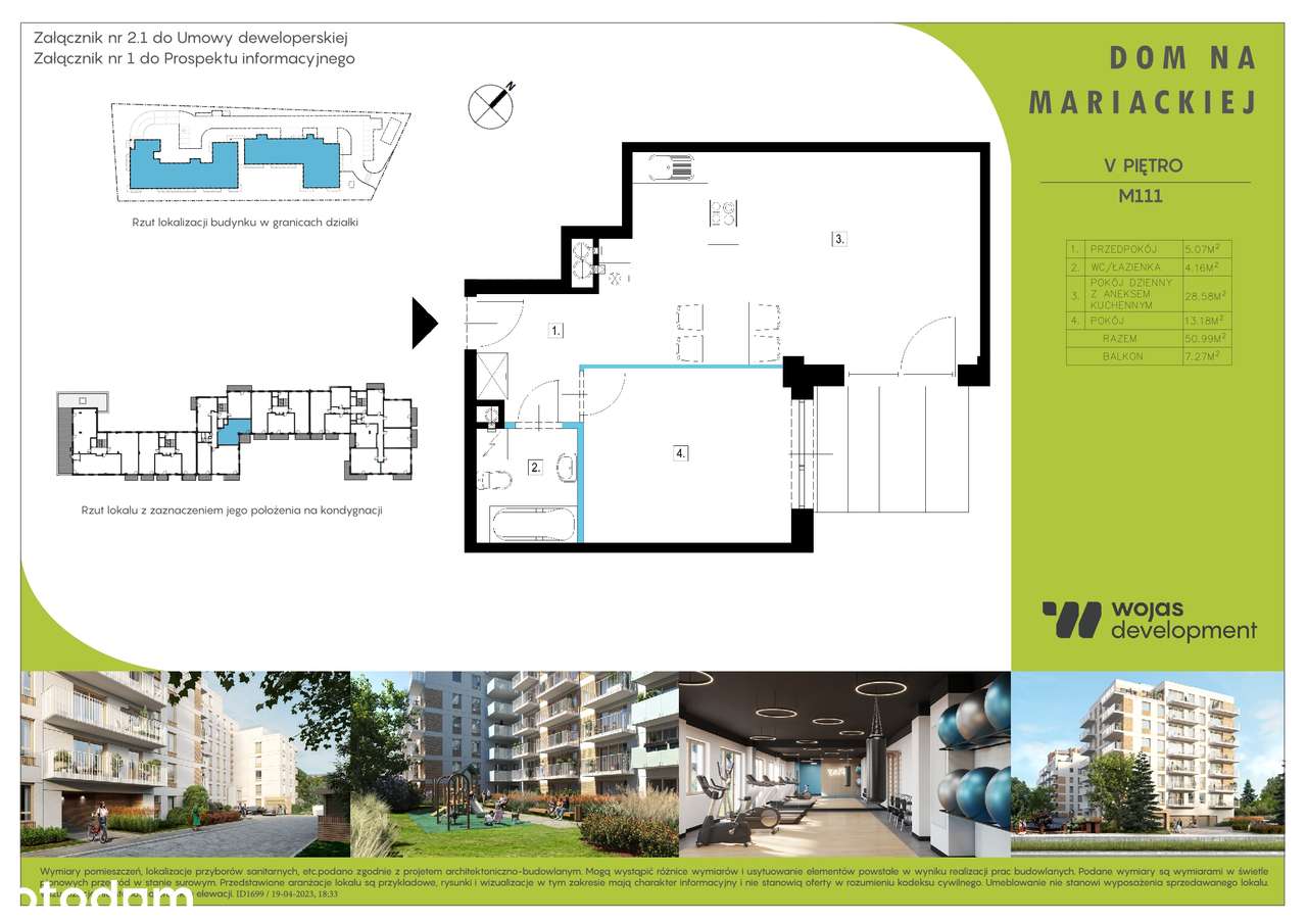 Dom na Mariackiej | mieszkanie M111 - Pełny obrazek: 3/8