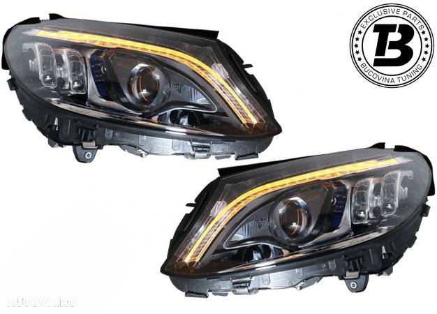 Faruri FULL Multibeam LED compatibile cu Mercedes C Class W205 - 5