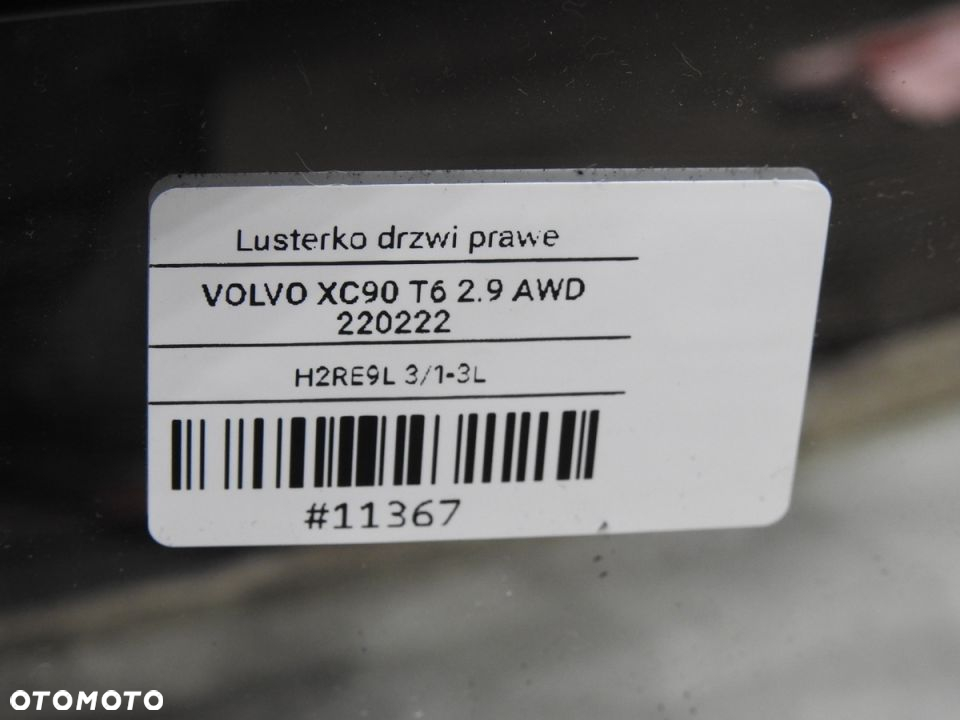 LUSTERKO PRAWE 13 PIN VOLVO XC90 I 9483922 - 9