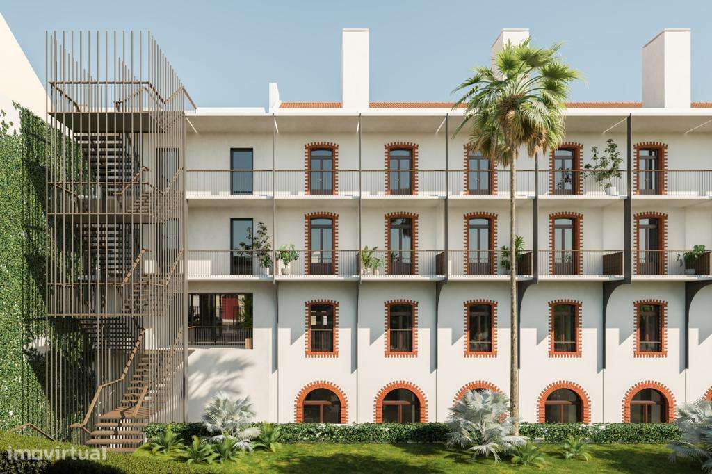 T1  Moderno, Piscina Jardim Condomínio na Histórica Vila do Tijolo-5