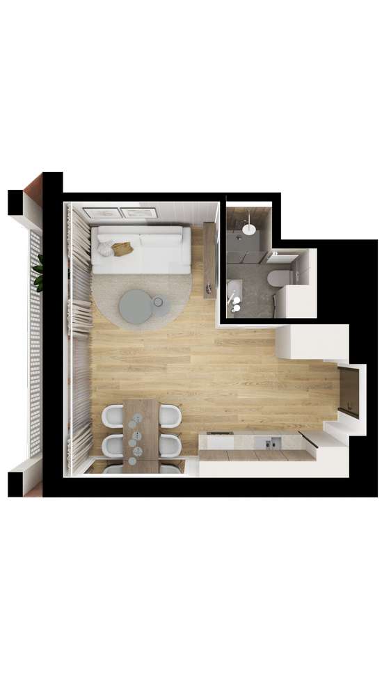 Kawalerka w nowej inwestycji, IIIp, balkon, Warszawska - Pełny obrazek: 3/7