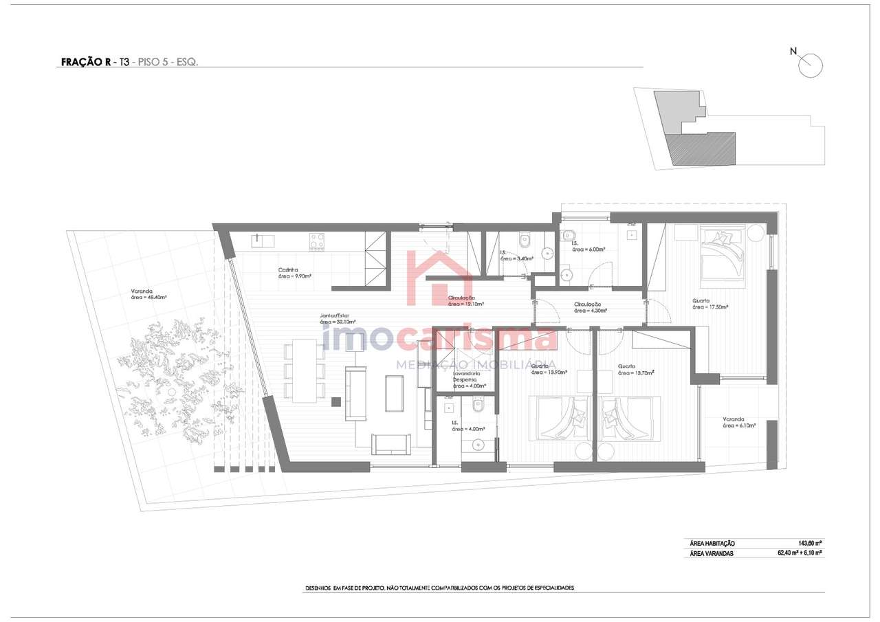 Apartamento T3 Novo, No Último Piso, Centro de Paços de Ferreira-45