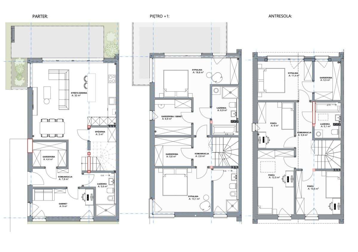 3 piętrowe, 7 pokoi, ogród i taras – Kraków - Pełny obrazek: 3/20