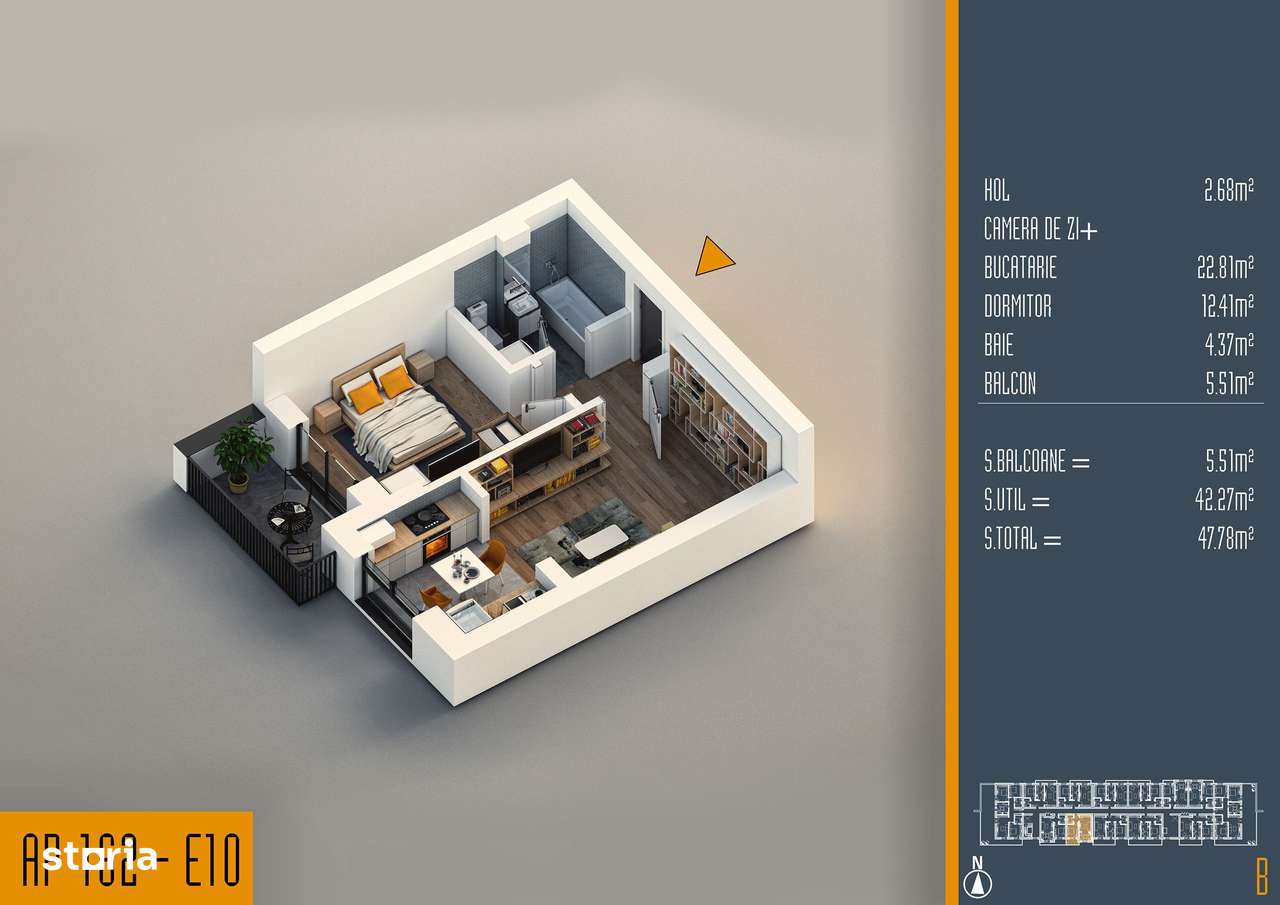 Oferta Lansare 2 camere tip studio proiect nou Pallady - Imagine principală: 5/11