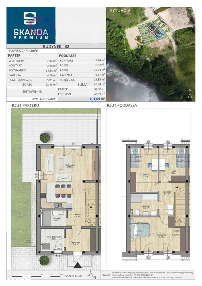 100 m2 z prywatną plażą nad jeziorem Skanda !-16