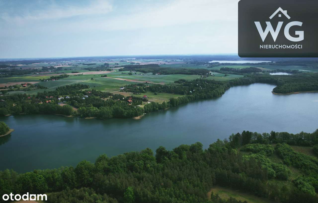 Wyjątkowa działka nad jeziorem – zjawiskowy widok, cisza i las!-4