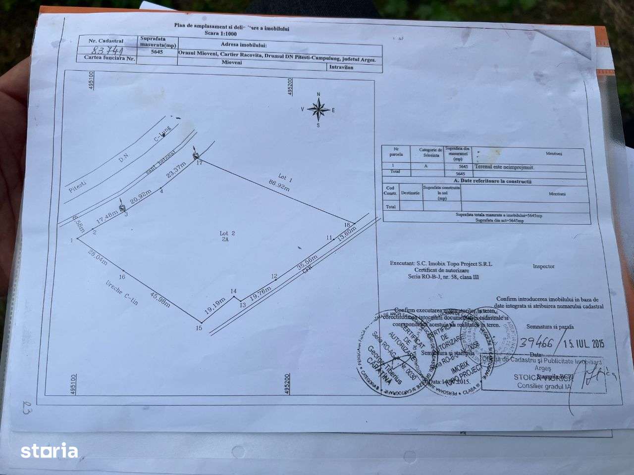 Teren Intravilan Mioveni, DN73, Clucereasa - Imagine principală: 3/6