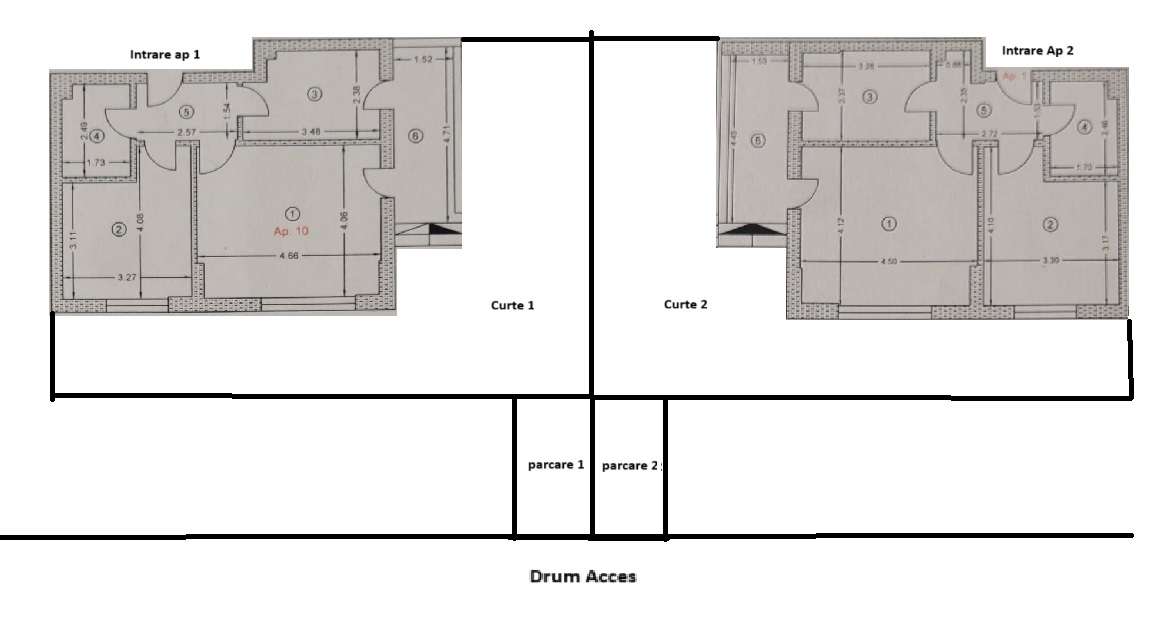 Metrou Berceni - 2x2 camere 53mp + curte proprie 50mp + parcare - Imagine principală: 2/10
