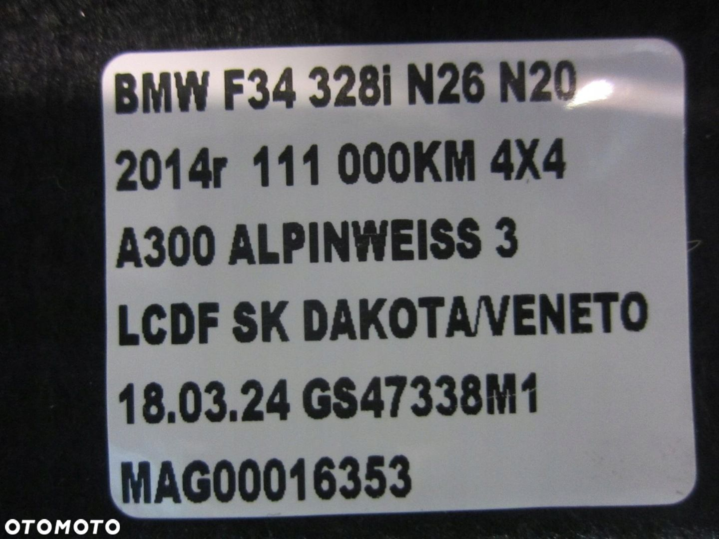 BMW 3 F34 OSŁONA WNĘKI BAGAŻNIKA PRAWA BEŻ VENETOBEIGE 51477325520 7325520 - 6