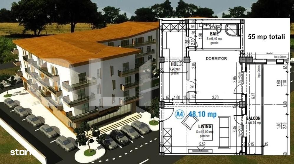 Apartament 2 camere, 55 mp, etaj intermediar, zona Ford! Pret cu Tva i