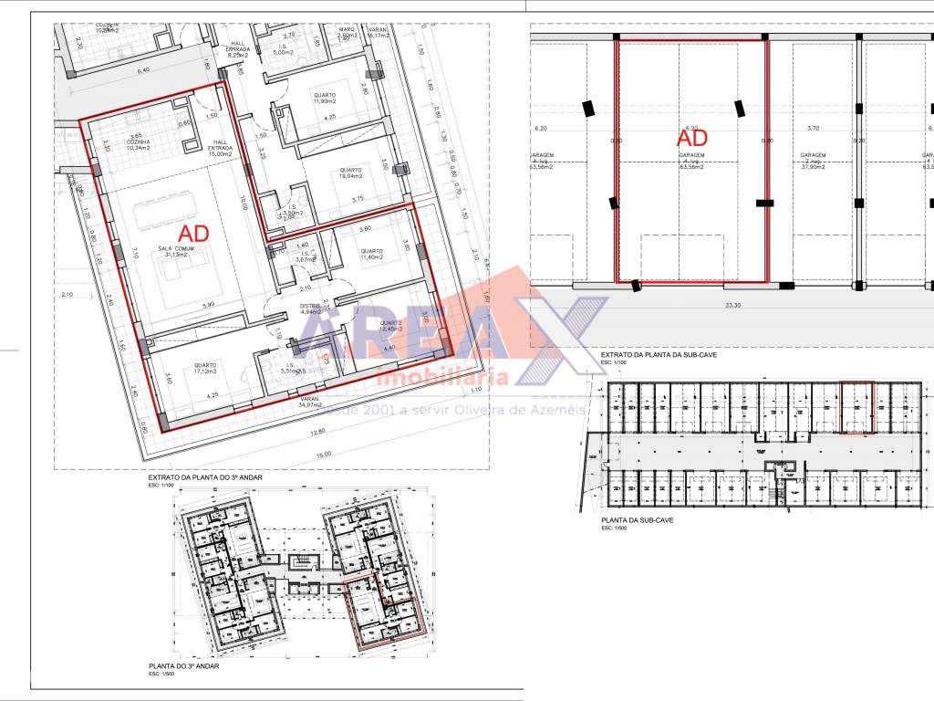 FRAÇÃO AD - T3 3º andar - Grande imagem: 2/11