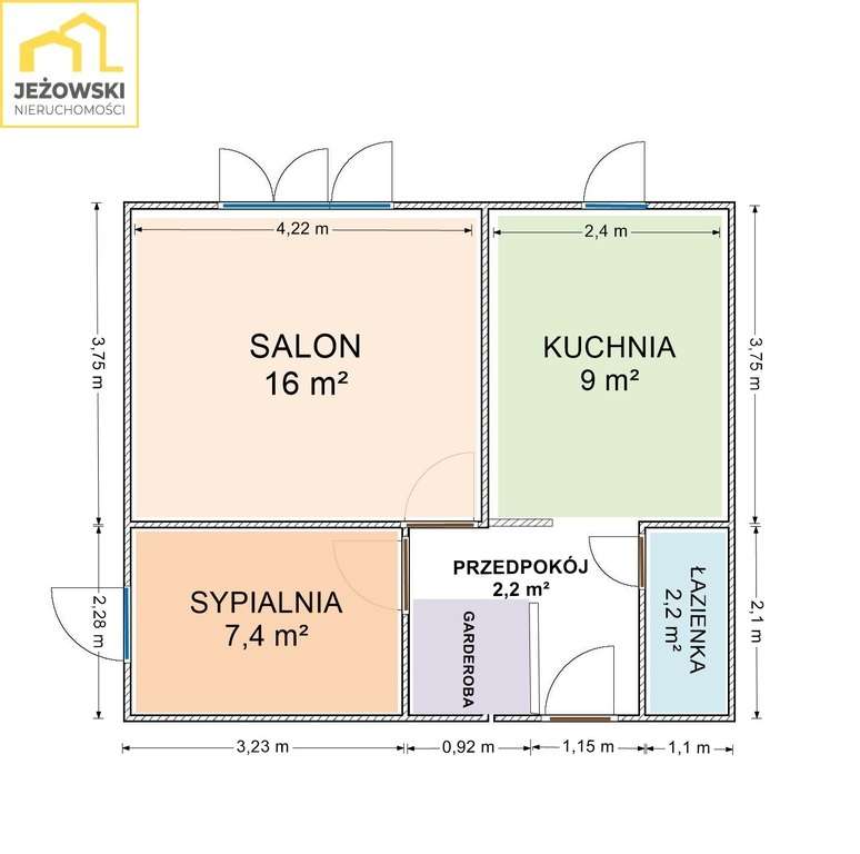 Mieszkanie 2-pok. 40 mkw, niski blok, ul. Leśna 25-10