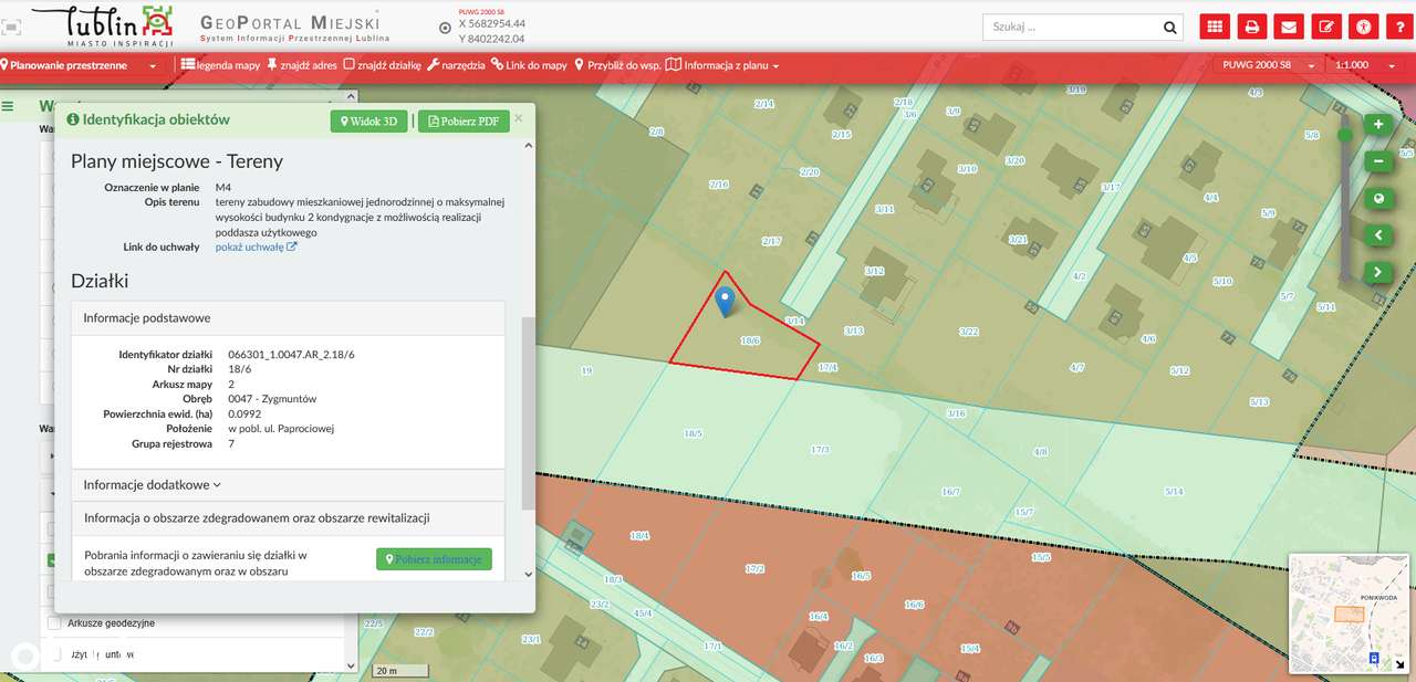 Działka budowalana Lublin PONIKWODA ul Paprociowa|10ar|M4|BEZ PROWIZJI - Pełny obrazek: 5/8