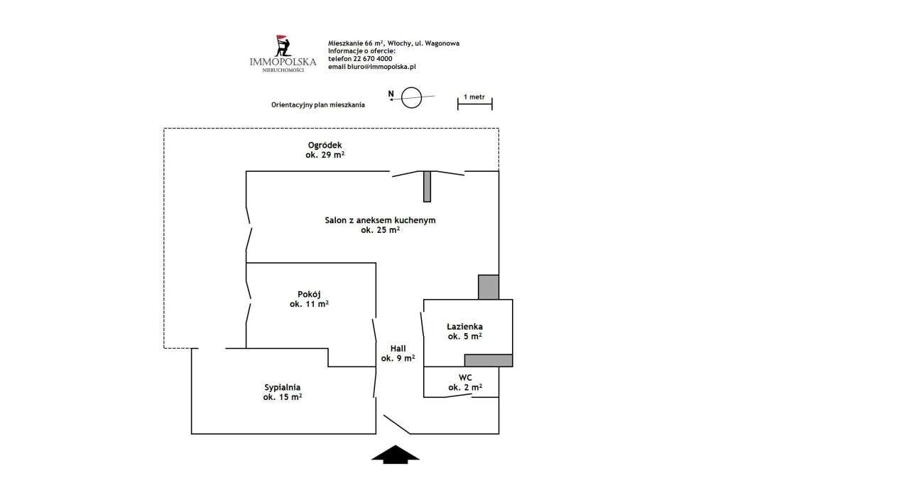Wagonowa, 3 pokoje z ogródkiem w nowym budynku-1
