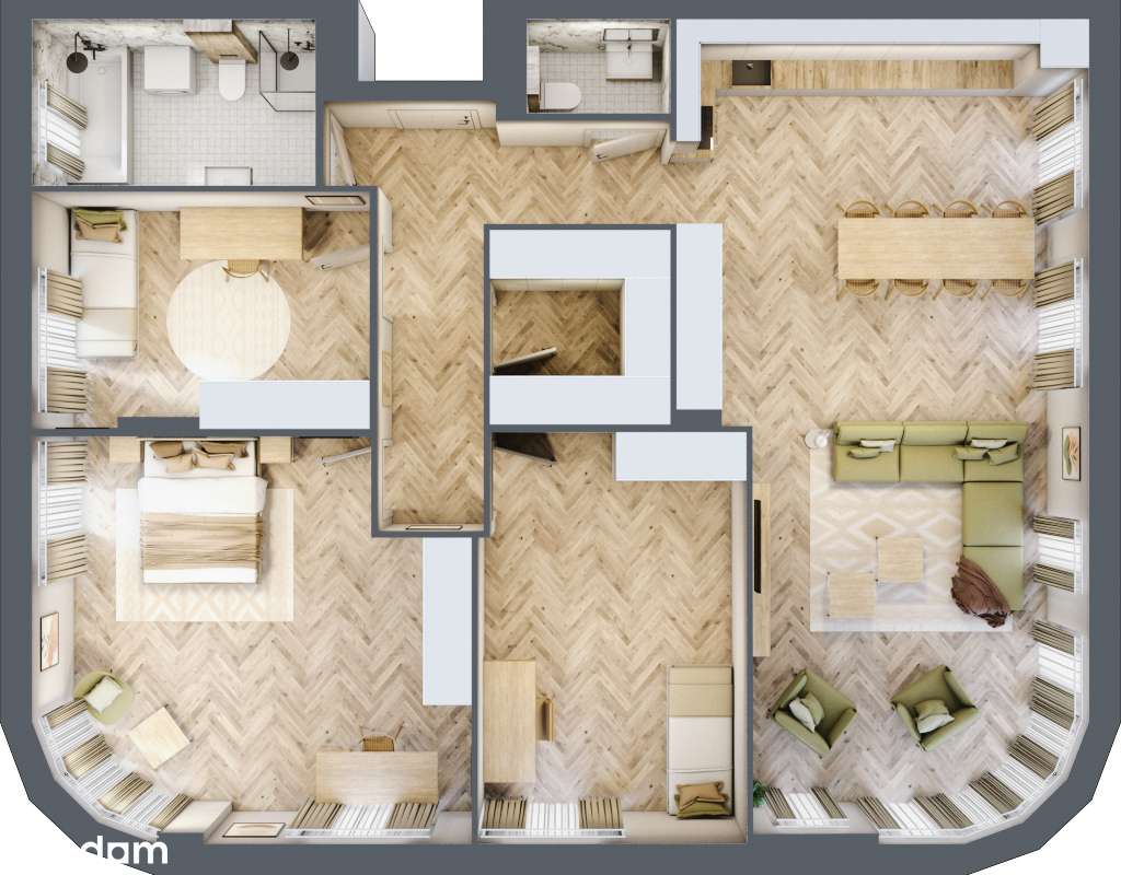 Apartament 121,35m2 Warszawa/Stare Włochy/klimatyzacja/2 miejsca garaż - Pełny obrazek: 3/8