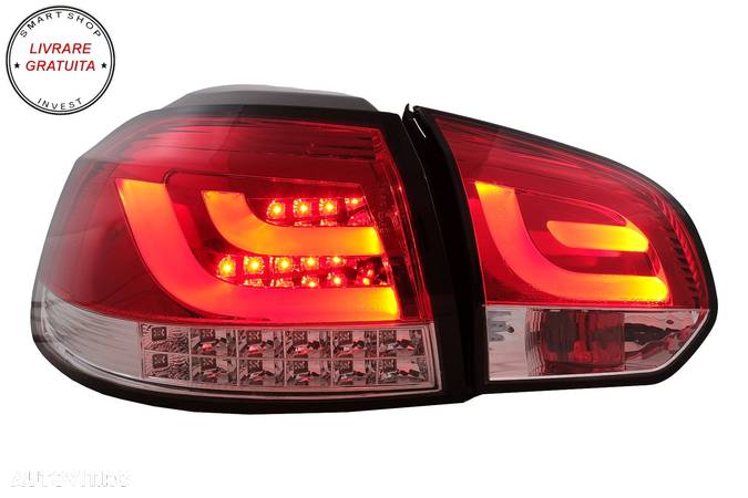 Stopuri Full LED VW Golf 6 VI (2008-2013) Rosu Clar- livrare gratuita - 4