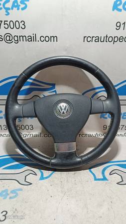 VOLANTE GUIADOR COMPLETO VW VOLKSWAGEN GOLF V 5 MK5 1K0419091M 1K0419091 PELE AIRBAG - 7