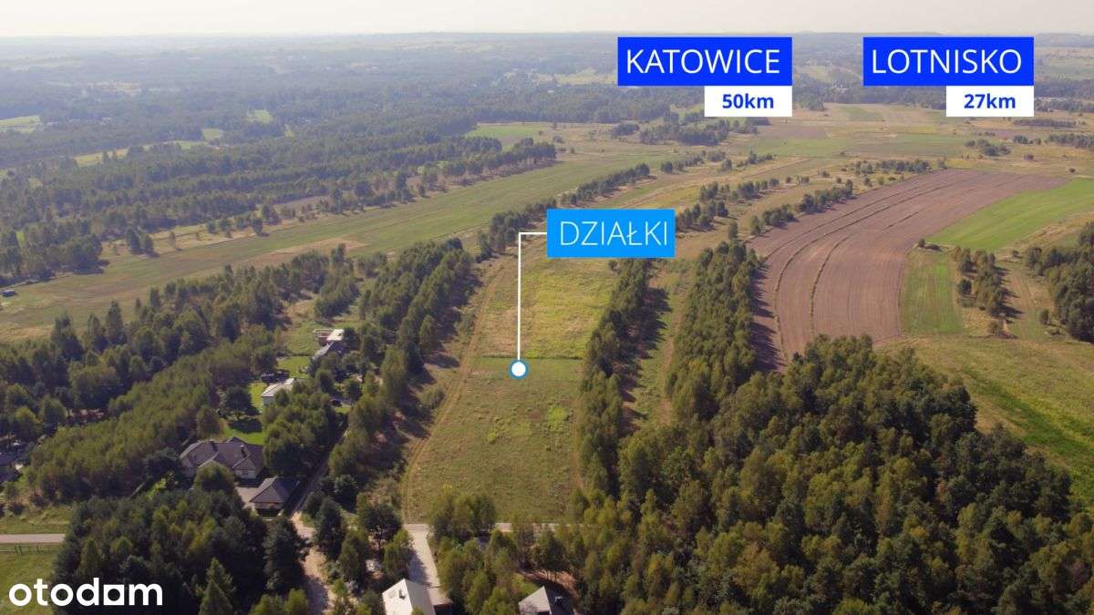 Działka budowlana 1100 m² – 5 km od Zalewu Poraj. - Pełny obrazek: 5/14