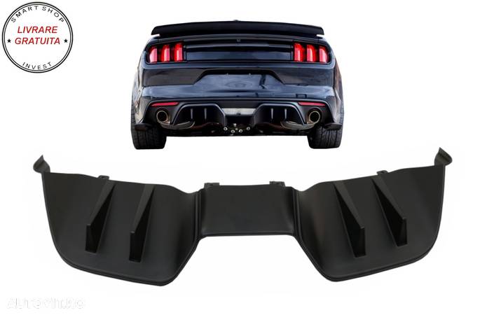 Difuzor Bara Spate Ford Mustang Sixth Generation (2015-2017) RTR Design Negru Mat- livrare gratuita - 10