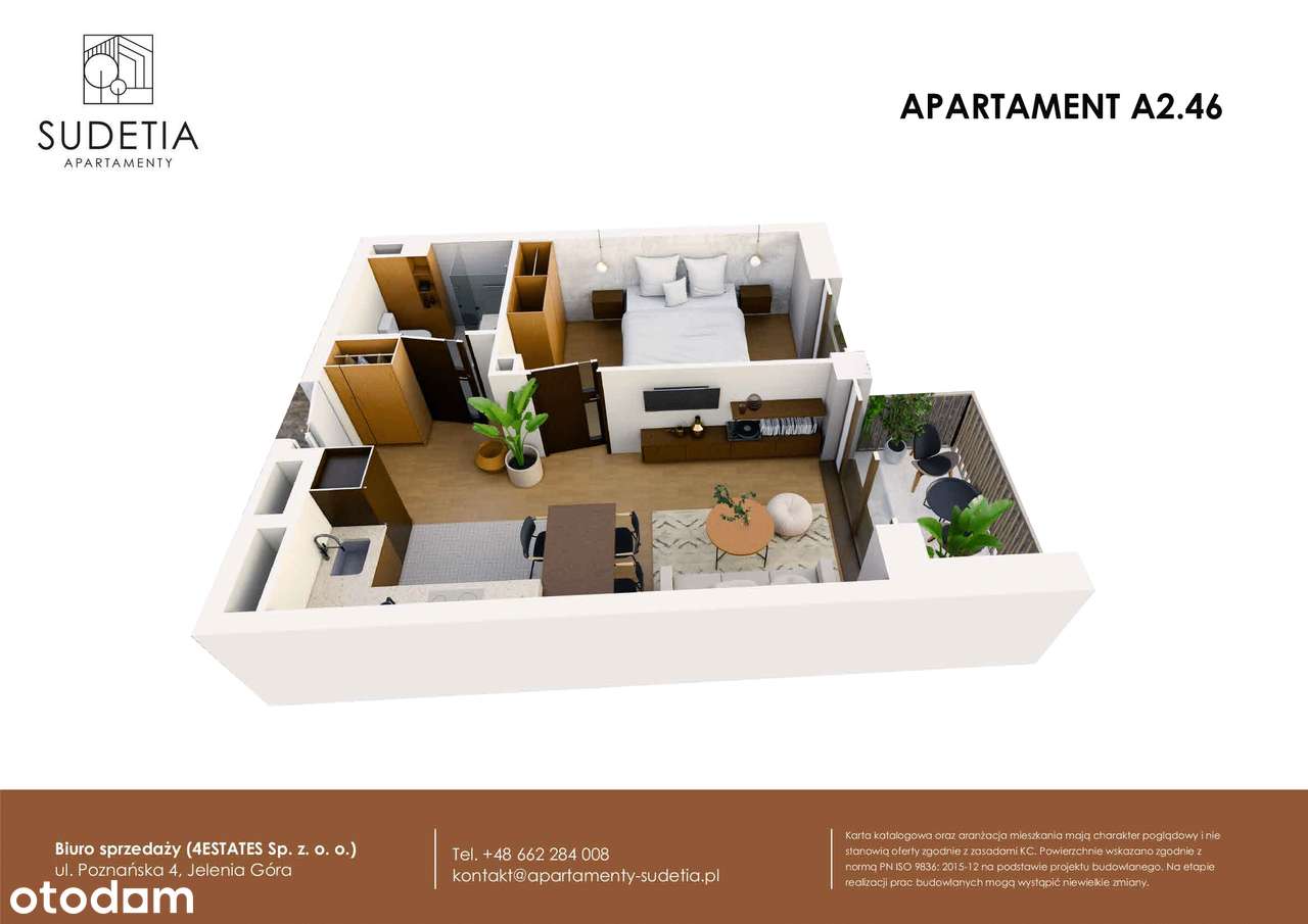Apartamenty Sudetia | mieszkanie 2-pok. | A2.46 - Pełny obrazek: 3/8