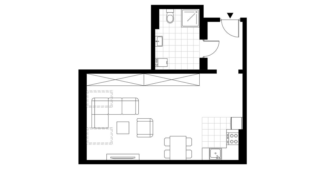 1-pokojowe mieszkanie 41m2 Bezpośrednio - Pełny obrazek: 4/9