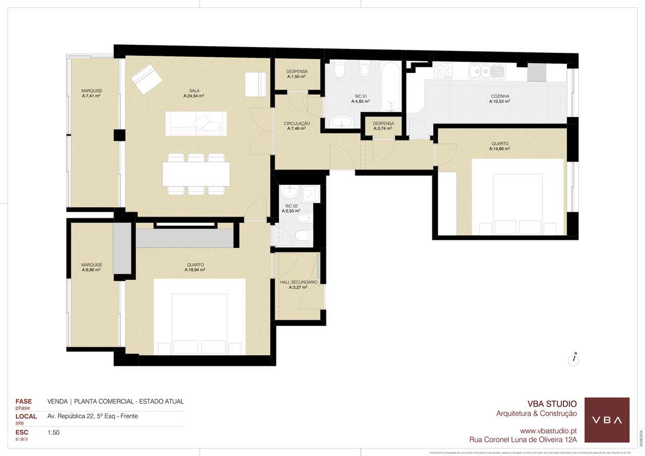 Apartamento T2 com elevador, Avenida da República, Lisboa-27