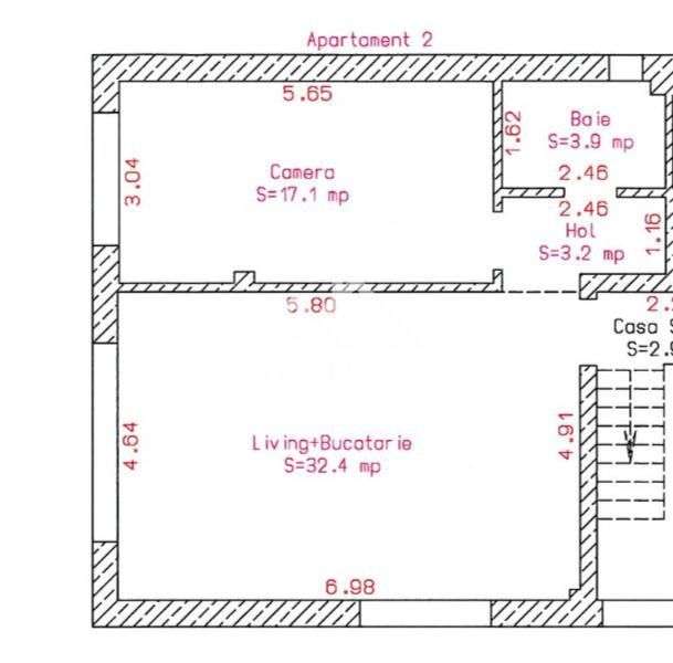 Apartament decomandat cu 2 camere,finisat la cheie, etaj 1-Selimbar, C - Imagine principală: 4/18