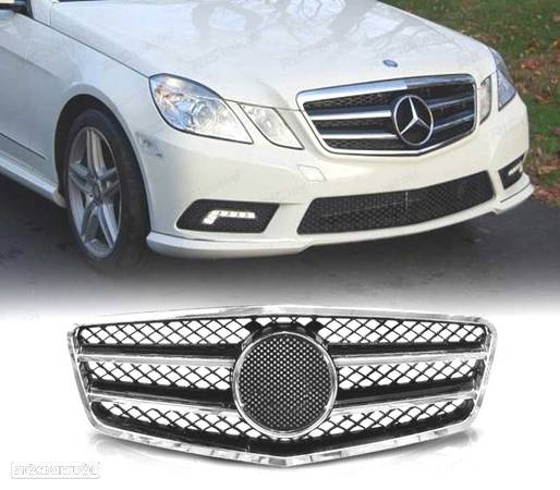 GRELHA FRONTAL SPORT CL AMG PARA MERCEDES E W212 09- CROMADA PRETA - 1