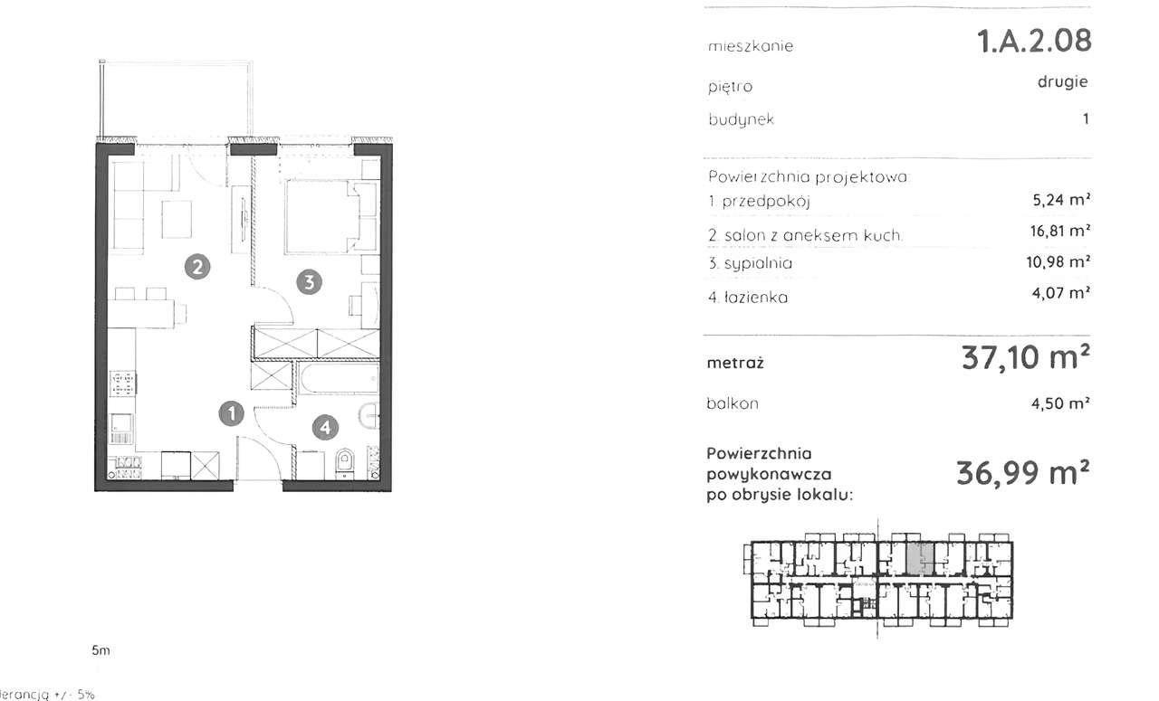 Gotowe 2 pokoje STAN DEWELOPERSKI +12min do Centrum_obok PKM _ PARKING - Pełny obrazek: 4/4