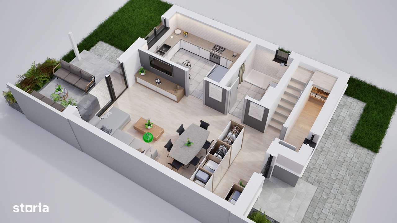 Duplex modern, compartimentat inteligent, loc de joaca pentru copii-4