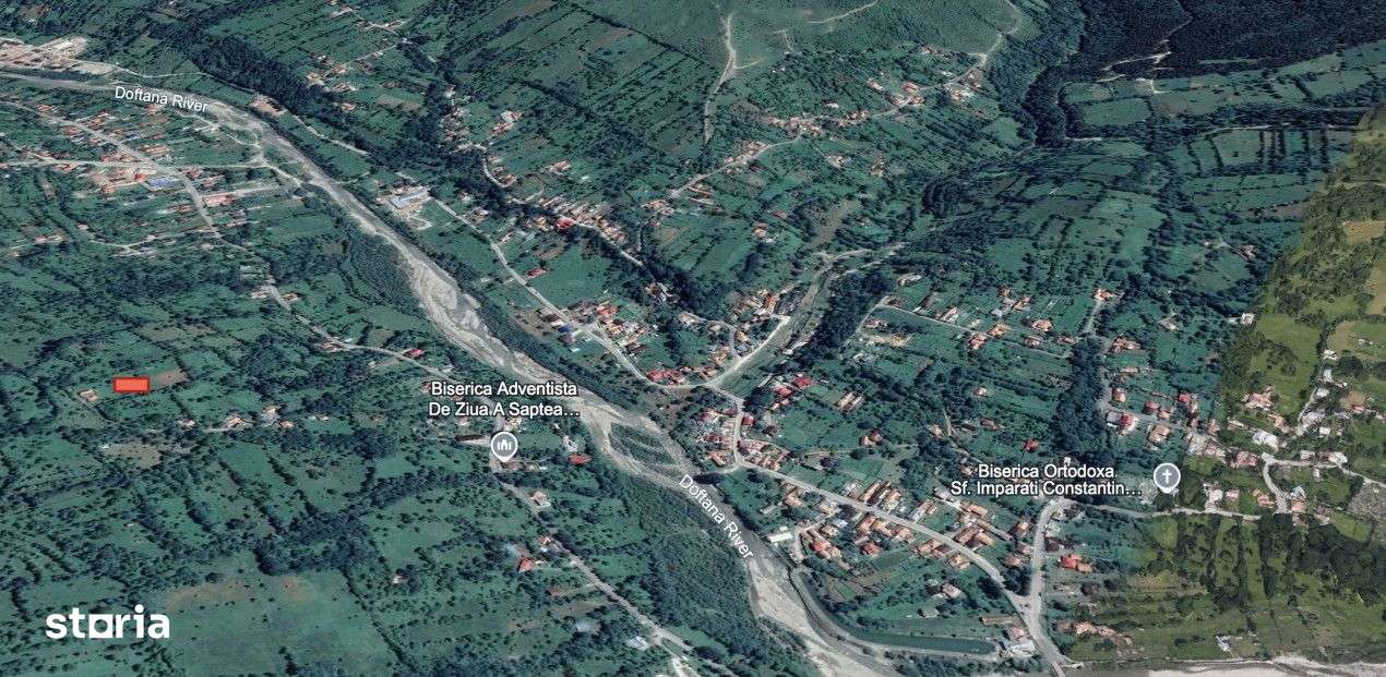 Teren retras panoramic Valea Doftanei 1350 mp panta lina, cu utilitati-14