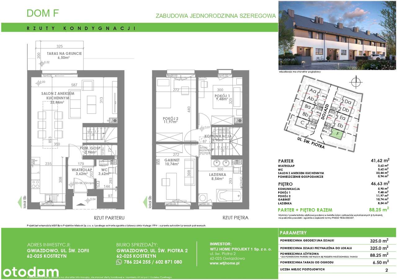 Nowy Etap | skrajny segment 4 pok. działka 325 m kw. - Pełny obrazek: 4/9