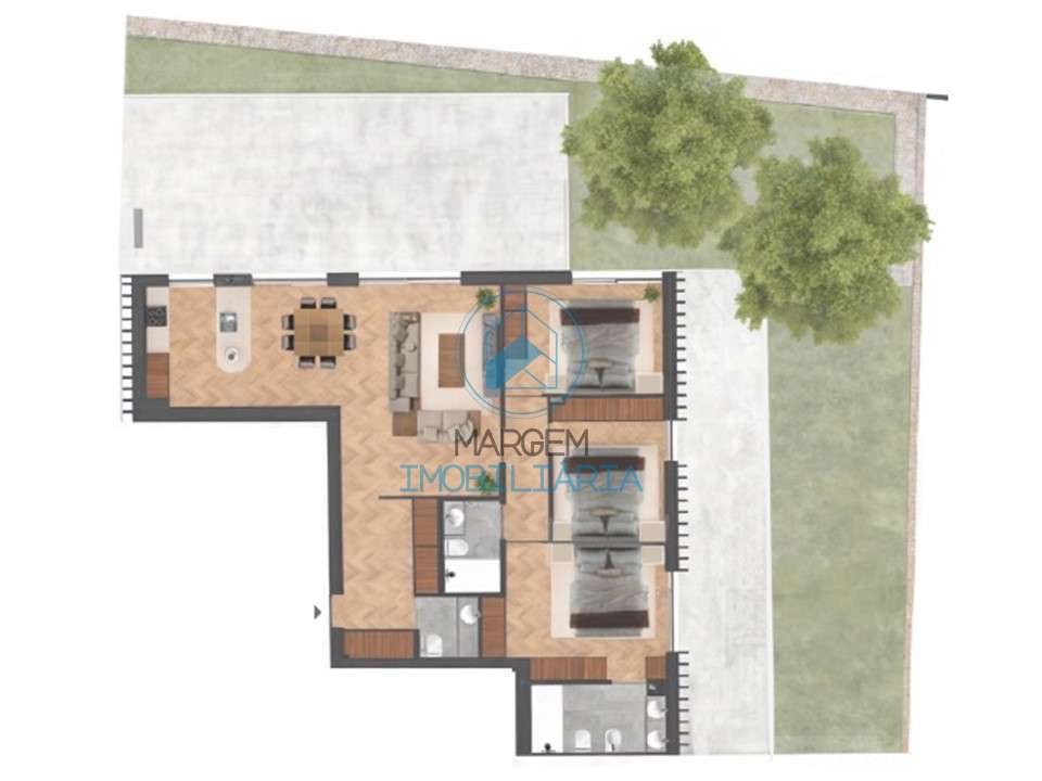 Apartamento-Moradia T3 c/200m2 de jardim e box 2 viaturas-6