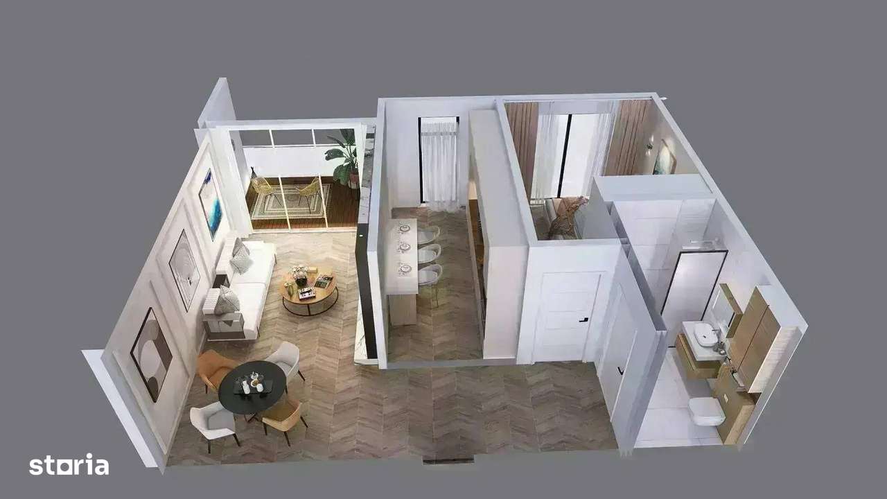 Ap 2 camere / geam la baie/ etaj 2 din 3 / est / 15 min Metrou 1 Dec-18