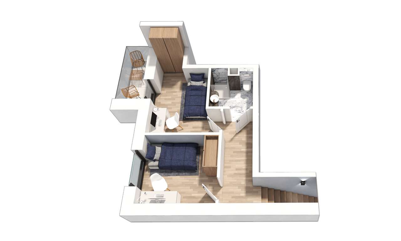 PROMOCJA! 2poziomowy apartament PREMIUM-91m², 5pok, Ogródek, bliskoA4! - Pełny obrazek: 5/9