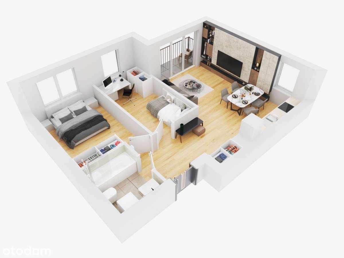 2 sypialnie, duży salon! Klucze w 2025 - Pełny obrazek: 4/5