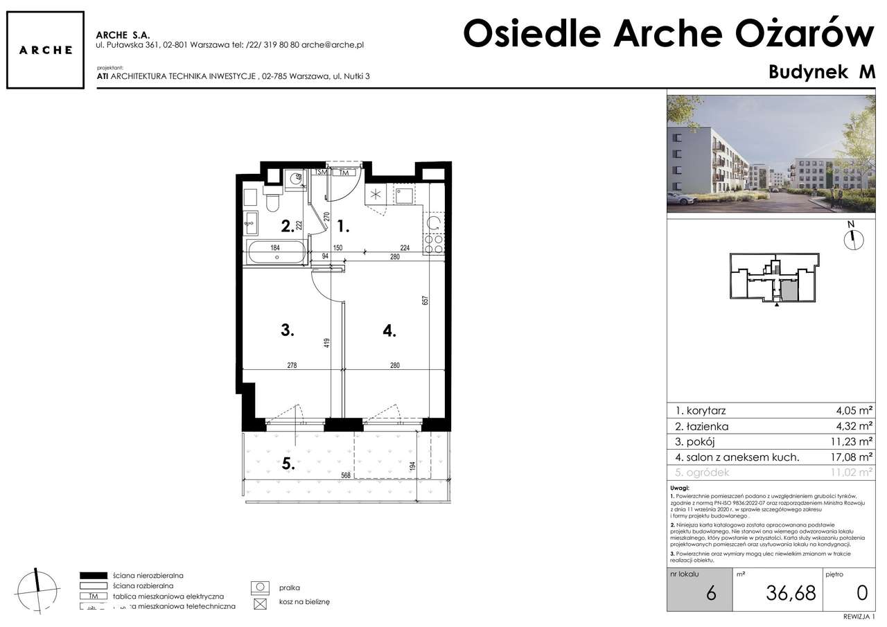 2-pokojowe mieszkanie 36m2 + ogródek Bez Prowizji - Pełny obrazek: 2/7