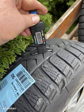 Jante Vw Passat cu anvelope iarna Pirelli, capace originale - 7