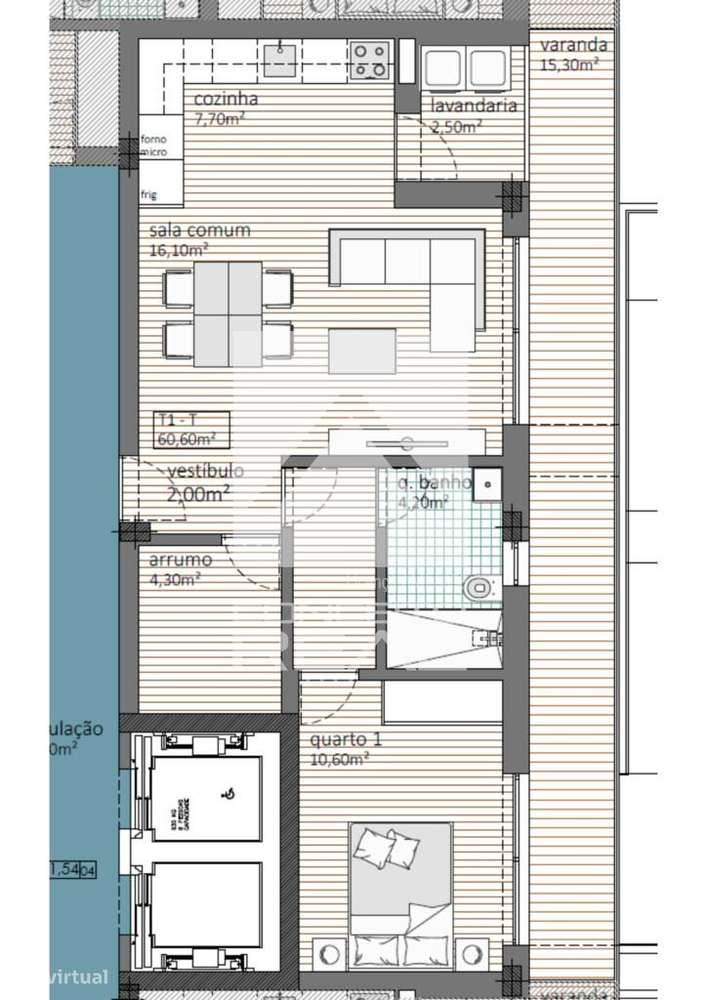 Apartamento T1+1 em condomínio fechado – Ermesinde-20