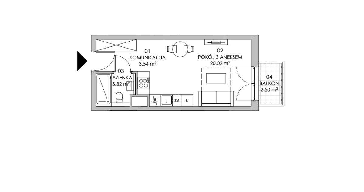 Nowa kawalerka 27 m2 ze schowkiem i parkingiem - Pełny obrazek: 2/20