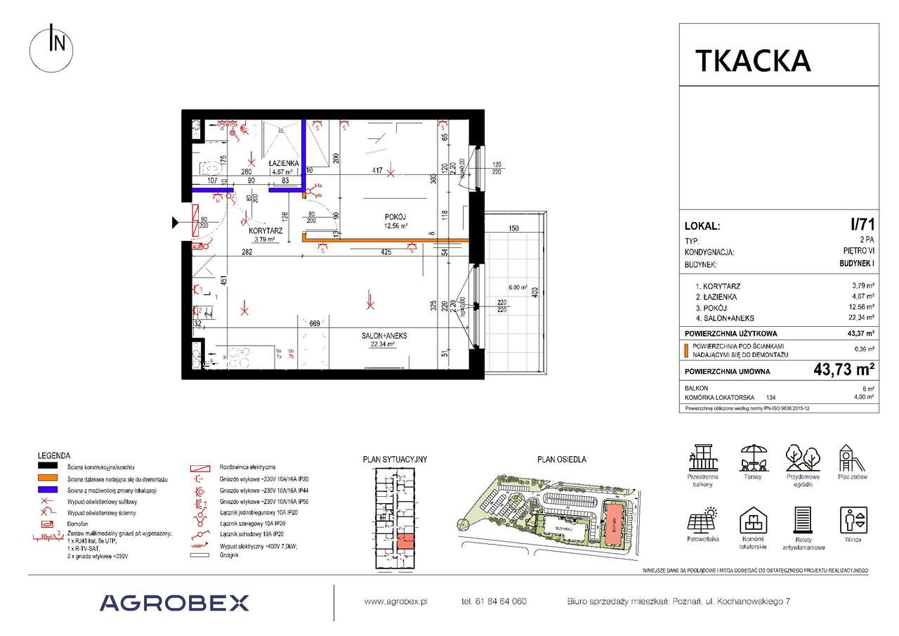 Osiedle Tkacka | mieszkanie 2-pok. | I-71 - Pełny obrazek: 2/9