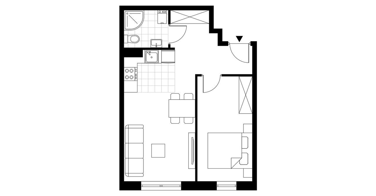 Zakątek Łokietka | mieszkanie 2-pok. | B2 - Pełny obrazek: 4/7