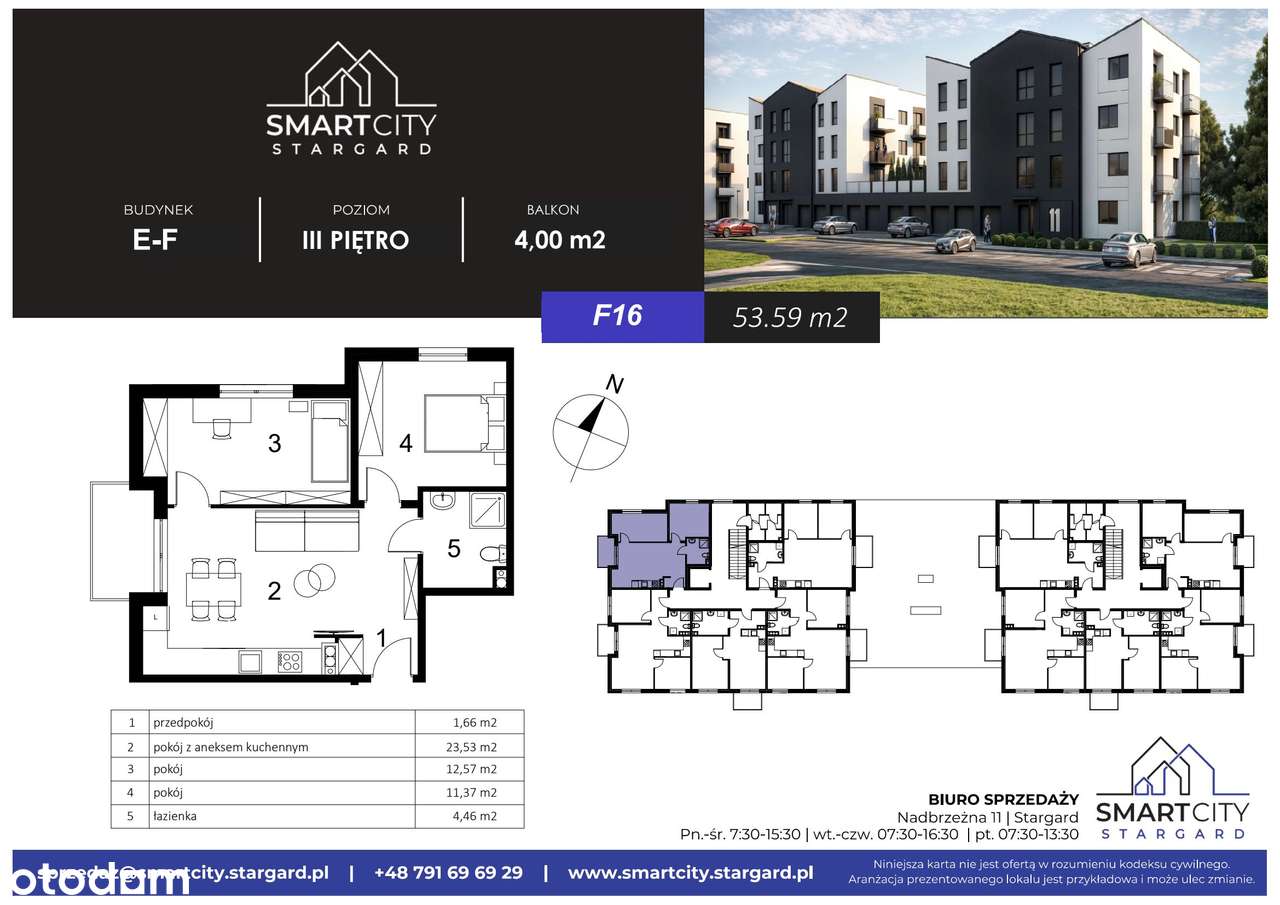 3-pokojowe mieszkanie 53m2 + balkon Bez Prowizji - Pełny obrazek: 2/7