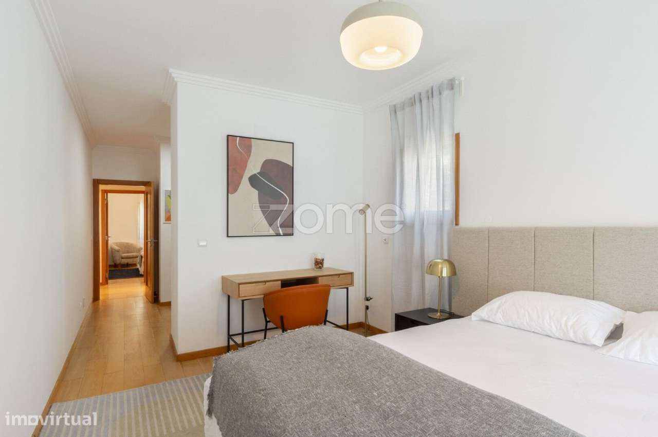 Apartamento T3 Paço de Arcos, varanda, vista mar e garagem-14