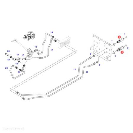 Gniazdo szybkozłącza hydraulicznego Fendt G718960110011 Oryginał - 4