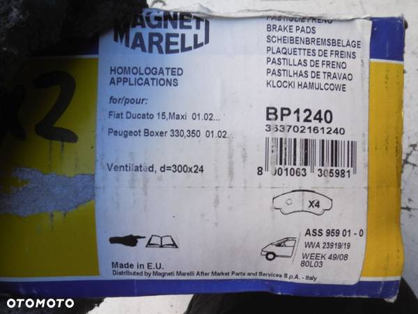 Klocki hamulcowe Magneti Marelli 363702161240 FIAT DUCATO AUTOBUS  2.8 JTD 4X4 128 KM NOWE - 4