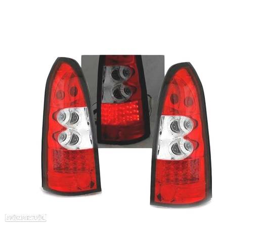 FAROLINS TRASEIROS LED PARA OPEL ASTRA G 97-04 VERMELHO BRANCO - 2